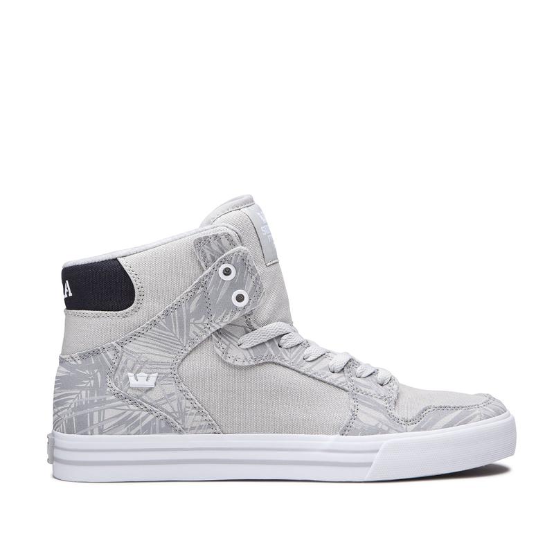 Zapatillas Altas Supra Argentina Mujer - VAIDER Gris / Negras (PUFAL-0126)